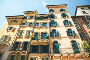 Old residential building in Verona