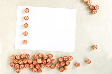 Lotto barrels are lined on white background