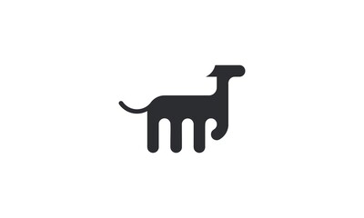 silhouette dog logo