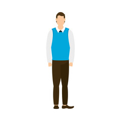 Isolated businessman avatar with necktie vector design