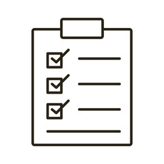 checklist clipboard line style icon