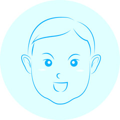 Fototapeta premium baby boy face