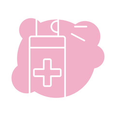 Obraz premium spray bottle medical product block style