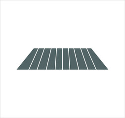 Crosswalk icon vector on white background
