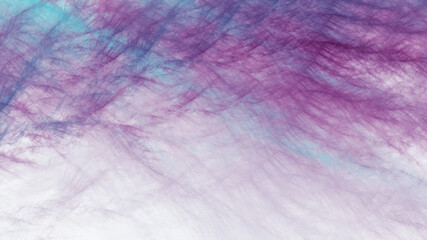 Abstract colorful chaotic violet and blue shapes. Creative painted texture. Fantastic 3D rendered digital fractal illustration.