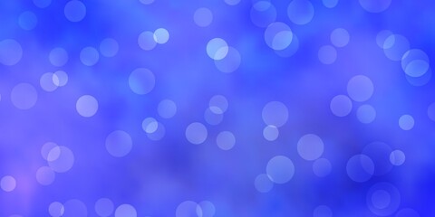 Light BLUE vector texture with disks. Abstract illustration with colorful spots in nature style. Pattern for business ads.