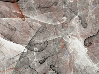 Fototapeta premium black and white abstract fractal background 3d rendering illustration