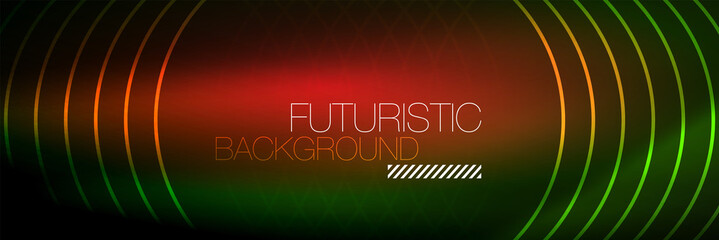 Shiny neon lines, stripes and waves, technology abstract background. Trendy abstract layout template for business or technology presentation, internet poster or web brochure cover, wallpaper