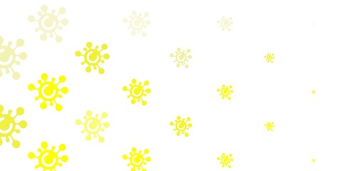 Light Yellow vector template with flu signs.