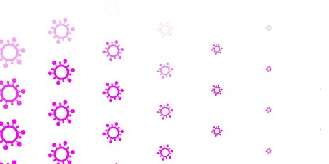 Light Purple, Pink vector texture with disease symbols.