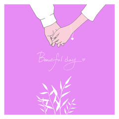 연인의 맞잡은 손