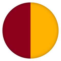 Fototapeta premium Flag of Rome city round icon, badge or button. Roman urban symbol. Template design, vector illustration.