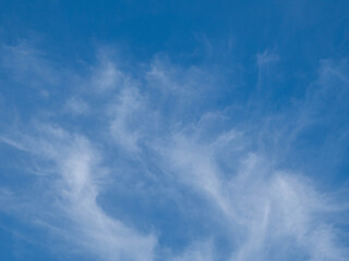 The sky on a bright blue day
