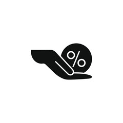 Income icon design. Money in hand. Earnings symbol concept. Vector illustration