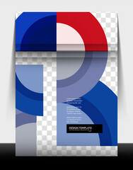 Circle design a4 flyer print template, annual report design