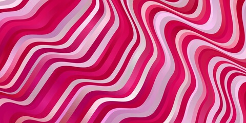 Light Pink vector background with lines. Colorful geometric sample with gradient curves.  Pattern for ads, commercials.