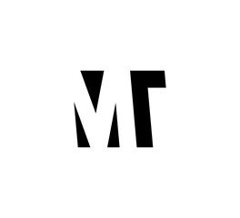 Initial letters Logo black positive/negative space MT