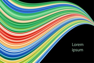 Modern abstract gradient with 3d fluid shapes