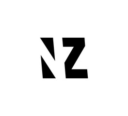 Initial letters Logo black positive/negative space NZ