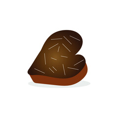 Chocolate shaped heart