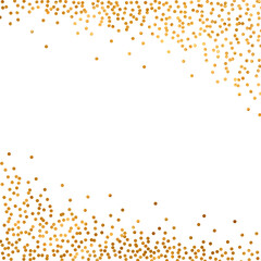 Golden glitter polka dot background vector illustration © Karligash