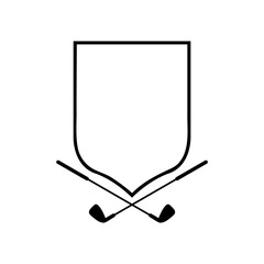 Golf club emblem logo icon isolated on white background