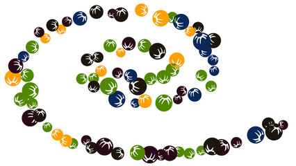 Pretty Floral Pattern with Simple Stylized Berries for Greeting Card or Poster. Naive Daisy Berries in Primitive Style. Vector Background for Spring or Summer Design.
