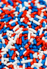 Red, white and blue sprinkles.