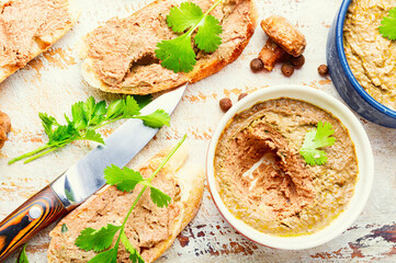 Homemade liver pate