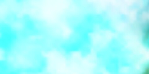 Light BLUE vector backdrop with cumulus. Colorful illustration with abstract gradient clouds. Pattern for your commercials.