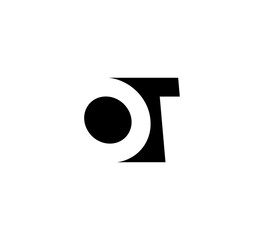 Initial letters Logo black positive/negative space OT