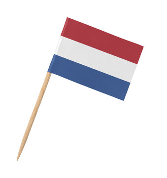 Small paper dutch flag on wooden stick