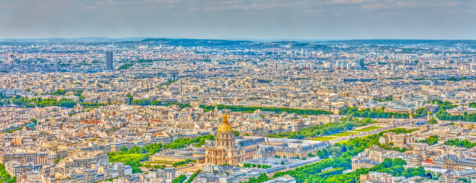 Panoramic view of Paris, France