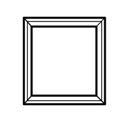 Fototapeta premium Vector illustration of a photo frame, the frame is mirrored. decorative design element.