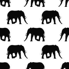 elephant silhouette seamless pattern