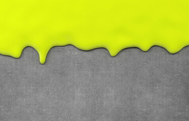 abstract color liquid flow in front of textured background - 3D Illustration