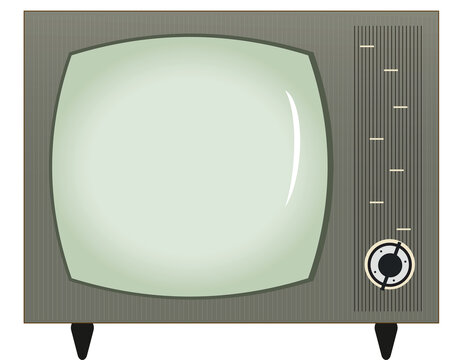 old retro tv vector illustration