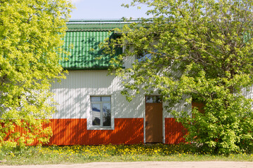 Multicolored household metal steel structure prefabricated modular construction, warehouse, barn or...
