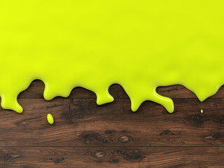 abstract color liquid flow in front of textured background - 3D Illustration