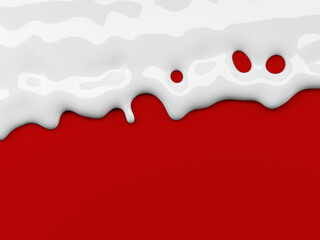 abstract color liquid flow in front of textured background - 3D Illustration