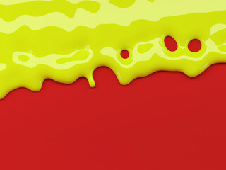 abstract color liquid flow in front of textured background - 3D Illustration