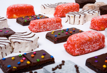 An assortment of junk food items.