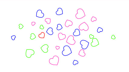 Hearts Background. Love style. Confetti texture. Romantic print.
