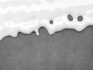 abstract color liquid flow in front of textured background - 3D Illustration