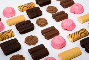 An assortment of junk food items.