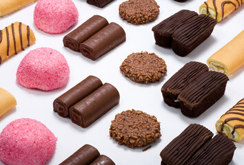 An assortment of junk food items.