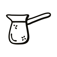 coffee cezve line style icon vector design