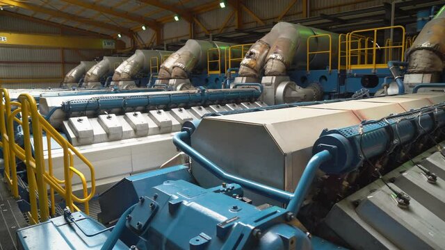 Natural gas generator sets, seen from above.