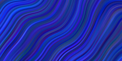 Dark BLUE vector backdrop with bent lines. Colorful illustration in abstract style with bent lines. Best design for your ad, poster, banner.
