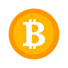 Bitcoin icon isolated on white background, bitcoin icon trendy and modern bitcoin symbol for logo, web, app, UI.